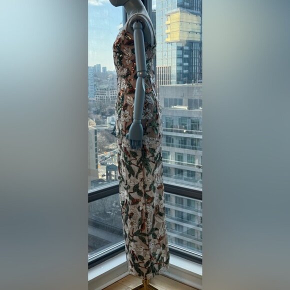 🆕 BRONX & BANCO 🧿 NWOT Dahlia Floral Embroidered Gown - Sz XS / US 2 - Picture 10 of 16